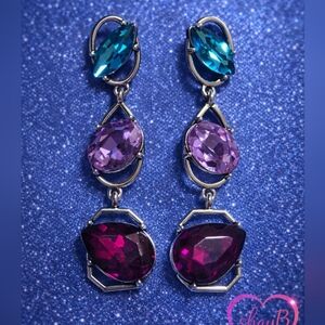 Paparazzi Vibrant Blue and Purple  Earrings